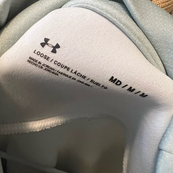 Under Armour Womens Sweatshirt Mint Green Unstoppable Move Mock Neck - Picture 6 of 7